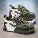 European Men's 2025 Spring New Leather Embossed Dad Ultra Soft Thick Sole Hot American Style Trendy Shoes_vogvips.com