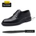 Men's Hollow Out Dress Shoes Low Block Heel Wedding Sandals_vogvips.com