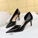 2928-2 Sexy Slim Fit Side Hollow High Heel Shallow Mouth Sharp Stone Pattern Women's Single Shoes_vogvips.com