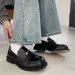 Genuine Slip On Loafers For Men Retro Round Toe Derby Leather Shoes With Height Increase_vogvips.com