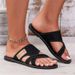 Women's Breathable Mesh Slip-On Summer Slippers with Peep Toe Non-Slip Beach Footwear_vogvips.com