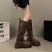 Platform Height-Increasing For Women 2025 New Autumn Winter Versatile Over-the-Knee Long Belt Buckle Riding Boots_vogvips.com
