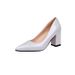 High Heels Women 2023 New Spring European And American Pointed Toe Shallow Mouth Single Women's Chunky Mid Heel Fashion_vogvips.com