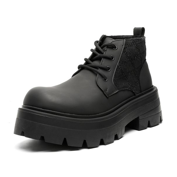 Large Size Martin Boots Men's Retro Tooling Boots Thick Sole Heightening Round Head Men's Boots_vogvips.com