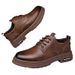Leather Shoes 2025 Spring Autumn Men's Work Lace-up Trendy Business Simple Stylish Lightweight Casual_vogvips.com