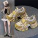 Women's Dad Sneakers 2025 Spring And Autumn New Versatile Genuine Leather Trendy Soft High Energy Thick Sole Petite_vogvips.com
