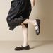 French Single Shoes Women's Flat Bottom Shallow Mouth Ballet Soft Sole Grandma Shoes With Mary Jane Shoes_vogvips.com
