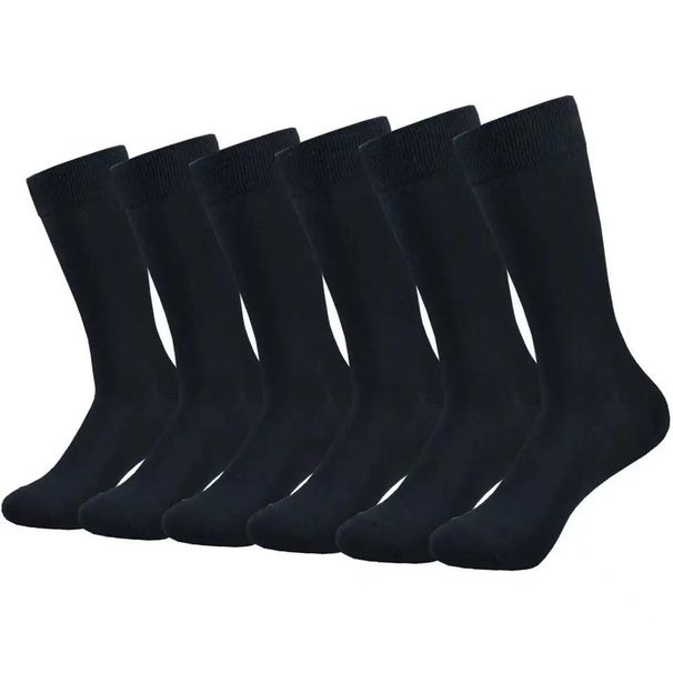 6 Pairs Middle Tube For Men Solid Colour In White Black Streetwear Harajuku Fashion Breathable And Casual Socks_vogvips.com