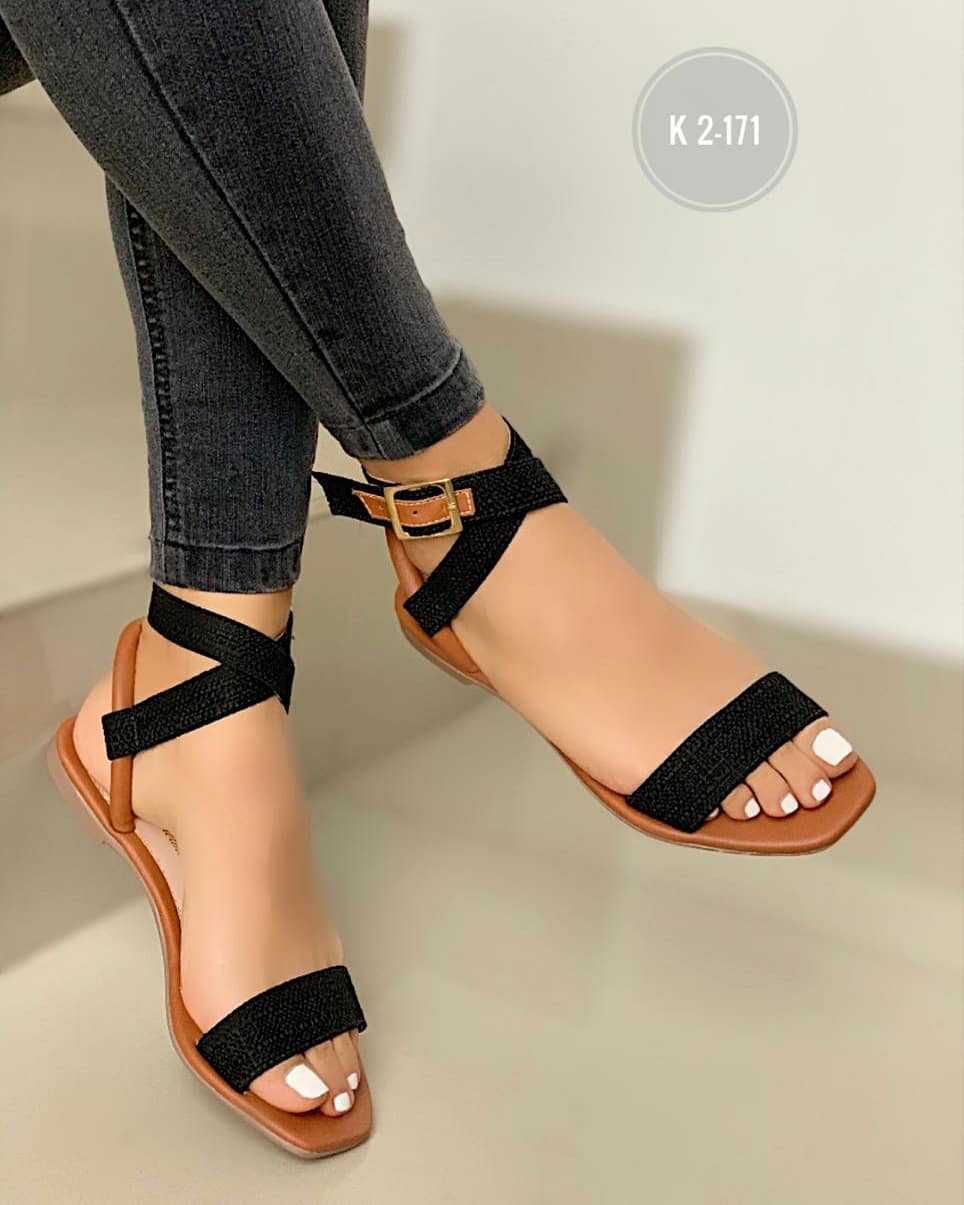 Summer New Large Size One-Strap Flat Casual Sandals For Women_vogvips.com