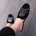 European Station Fashionable Black Rivet Mules Four Seasons New Trend Black Slip-on Men's Shoes Slip-on Nightclub Casual Banquet Dress Shoes_vogvips.com