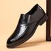 Men's Casual Leather Trendy Business Formal Comfortable Slip-On Solid Color Cross-Border New Style Height-Increasing_vogvips.com