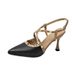 2025 Summer New Mid-Heel Nude High Heels French Style Niche Chunky Heel Pointed Toe Rivet Closed-Toe Backless Sandals_vogvips.com