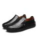 Suitable For All Seasons Spring And Autumn New Men's Slip-On Leather Fashion Zipper Casual Shoes Handmade Large Size Business Loafers_vogvips.com