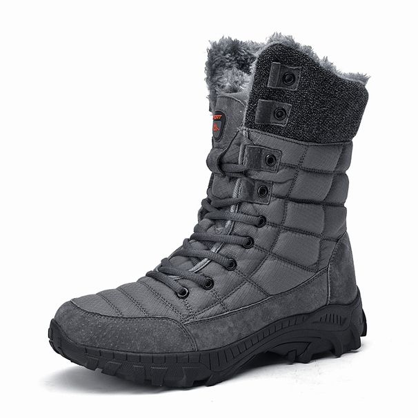 Winter Cotton Shoes Men's High-Top Velvet Thermal Men's Snow Boots Thick-Soled Men's Cotton Boots Plus Size Outdoor Casu_vogvips.com