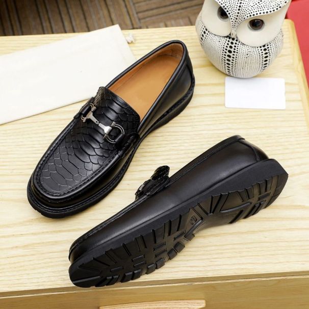 Spring Breathable British Casual Cowhide Single Men's Business Loafers Formal Leather Shoes_vogvips.com