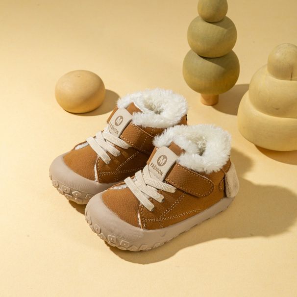 Baby Anti-Kick 2026 Autumn/Winter New Korean Style Soft Sole Infant Toddler Walking Shoes Trendy Wholesale_vogvips.com