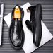 New Fashion Men's British Black Business Casual Loafer Shoes Daily Driving Office Leather Shoes One Foot Pedal Lazy Brown Banquet Dress Wedding Men's_vogvips.com