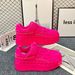 2025 New European Style Rivet Thick-Soled White Sneakers Genuine Leather Platform For Women Petite Height-Increasing_vogvips.com