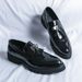 Large Size 47 Korean Style Spring Thick Sole Shiny Tassel Loafers For Men Genuine Leather_vogvips.com