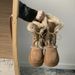 P9Northeast Net Red Brown Warm Thick-soled Snow Boots For Women Winter Velvet Thickening 2023 New Outer Wear Non-slip Cotton Shoes_vogvips.com