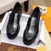 Leather For Men, Autumn Low Cut Genuine Leather Fashion Trend Versatile Bean, Black Waterproof British Style Men's_vogvips.com