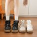Fleece-Lined High-Top Snow Boots For Women 2025 Winter New Style Student Ins Korean Version Warm Casual Cotton Shoes_vogvips.com