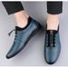 Round Head Men's Soft Sole Lace-up Men's Casual Shoes Driving Men's Shoes_vogvips.com