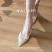 French-style Lace Hollow High-heeled Shoes For Women, With A Thin Heel, Pointed Toe, Closed-toe Design, New_vogvips.com
