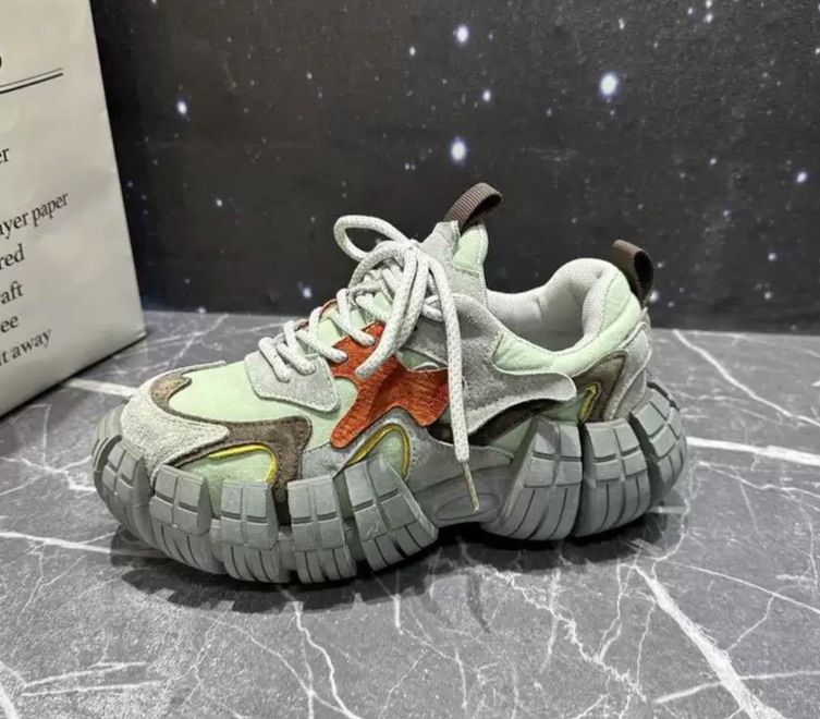 Men's Shoes Summer Casual Shoes Soft Sole Retro Personality Sports Shoes Thick Sole Height Increase Shock Absorption Dad Shoes_vogvips.com