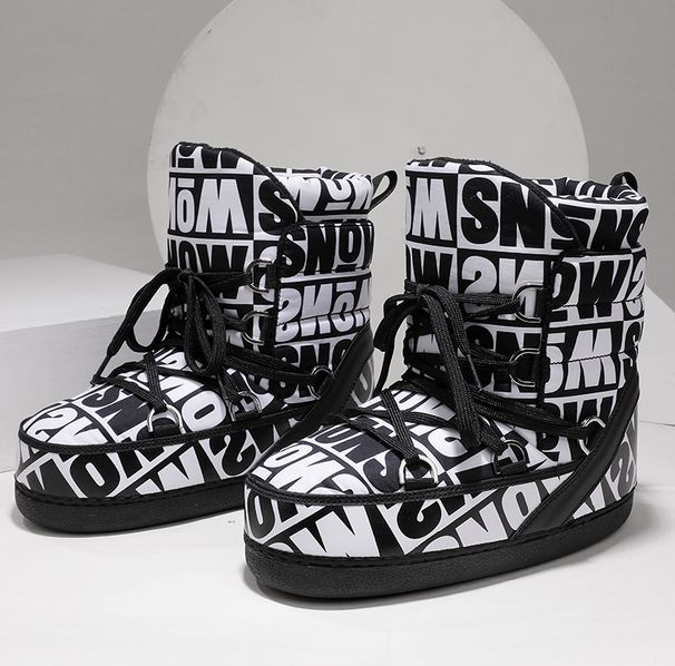 Space Boots Cross-border Large Size Winter Skiing Moon Boots Internet Celebrities With The Same Medium Tube Thickened Plush_vogvips.com
