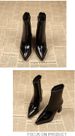 2025 New Style Women's Pointed-toe, Thick-heeled, Elegant Soft Leather Fashion Ankle Boots_vogvips.com
