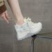 Thick-soled 2026 Spring Women's Casual Fashion Height-increasing German-style Dad Shoes Versatile White Sneakers_vogvips.com