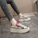 K6710 New 2024 Color Block Dad Shoes Thick Sole Height Increasing Leather Sneakers Women's Fashion Student Korean_vogvips.com