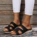 Women's Shoes Large Size New Fashion Slippers Women's Breathable Cross Strap Thick Soled New Slippers_vogvips.com