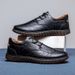 2024 New Men's Leather With Soft Cowhide Sole, Versatile Breathable British Style Business Casual Shoes_vogvips.com