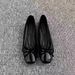 Grandma Doudou Women's Flat Shoes Square Toe Red Single Shoe Fragrant Breeze Shallow Mouth Versatile Ballet Bow Design 2026_vogvips.com
