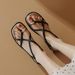 Cameido Roman Toe-separating Flat Sandals For Women. Women's Sandals With A Simple Cross Thin Single-strap Design._vogvips.com