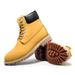Men's & Women's Genuine Leather Martin Boots - Unisex Winter Snow Boots With Faux Fur Lining, Waterproof & Breathable For Outdoor Adventures_vogvips.com