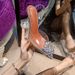 2026 New Women's Sandals Breathable Rhinestone Sun Buckle Transparent Crystal One-Strap Pointed Toe Jelly High Heel_vogvips.com