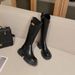 31 Petite Over-the-Knee Chunky Heel Long For Women 2024 Autumn Winter New Slimming High Riding Boots_vogvips.com