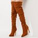 Autumn Winter New Slim Pointed Toe Over-the-Knee Long Stacked Stiletto Heels Women's Fashion Boots_vogvips.com