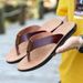 Size 38-47 New Italian Leather Flip-flops For Men Casual Cool Beach Summer Hotel Slippers Man Light Flats Luxe Men's_vogvips.com