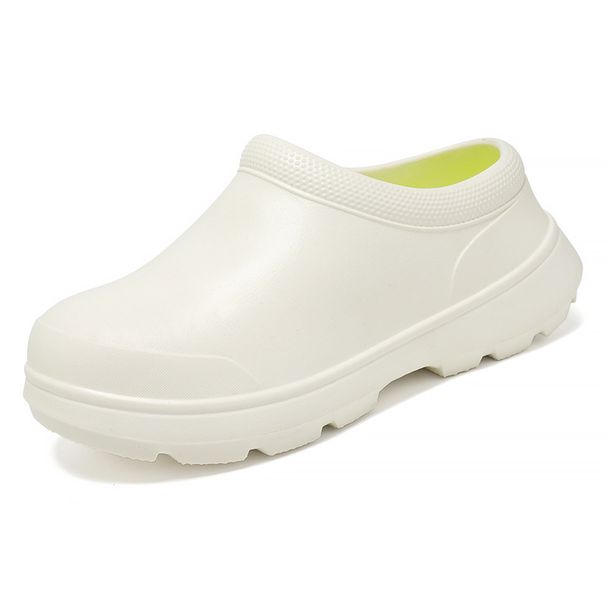 Men's Shoes Autumn Trend All Match Thick Sole Wear Resistant Non Slip Waterproof Outdoor Wear Home Slip On Closed Toe Slippers_vogvips.com