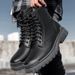 European Warm Series Men's Martin British Style Mid-Top Autumn Winter Fleece-Lined New Large Size Trendy Shoes Versatile Korean Version_vogvips.com