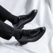 Men's Leather Formal Busins Casual Pointed Toe Black Summer Height Increasing High-end British Style Wedding Groom_vogvips.com
