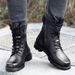 European Warm Series Leather Outdoor Hiking Waterproof Work Men's Martin Zipper Cotton Shoes High-top Wool Snow Boots_vogvips.com