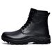 Men's Leather Men's Retro Leather Boots Front Tooling Shoes Breathable Martin Boots Low Heel Single Shoes Men's Shoes_vogvips.com