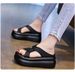 Thick-Soled Platform For Women, Summer 2025 New Style, Soft Sole, Slip-On, Non-Slip Beach Sandals To Match Dresses_vogvips.com