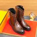 New Fashion Chelsea Boots Men's Brown Retro High-top Men's Boots European And American Fashion Boots British Gentleman Leather Boots_vogvips.com