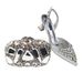 Shoe Bag Set Combination Fish Mouth Sandals Wedding Shoes + Hand Grab Bag Silk Leather Mosaic_vogvips.com